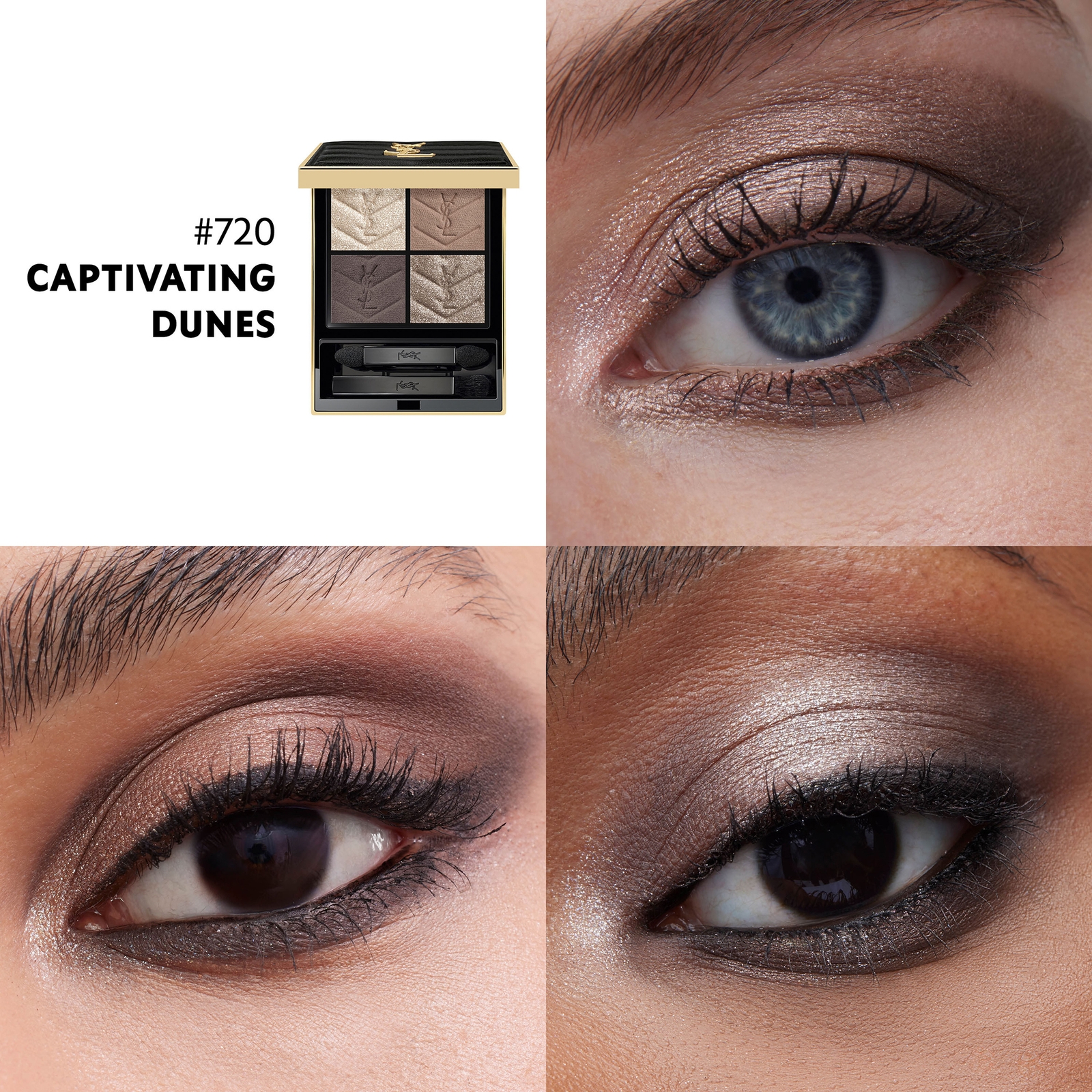 Thumbnail - Yves Saint Laurent Couture Mini Clutch Palette (Verschiedene Farbtöne) - 720 Captivating Dunes