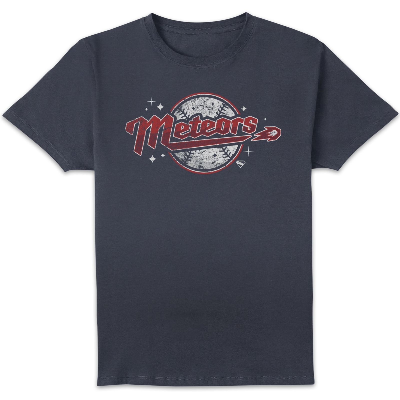 DC Comics Superman Metropolis Meteors Distressed Unisex T-Shirt - Navy - XS