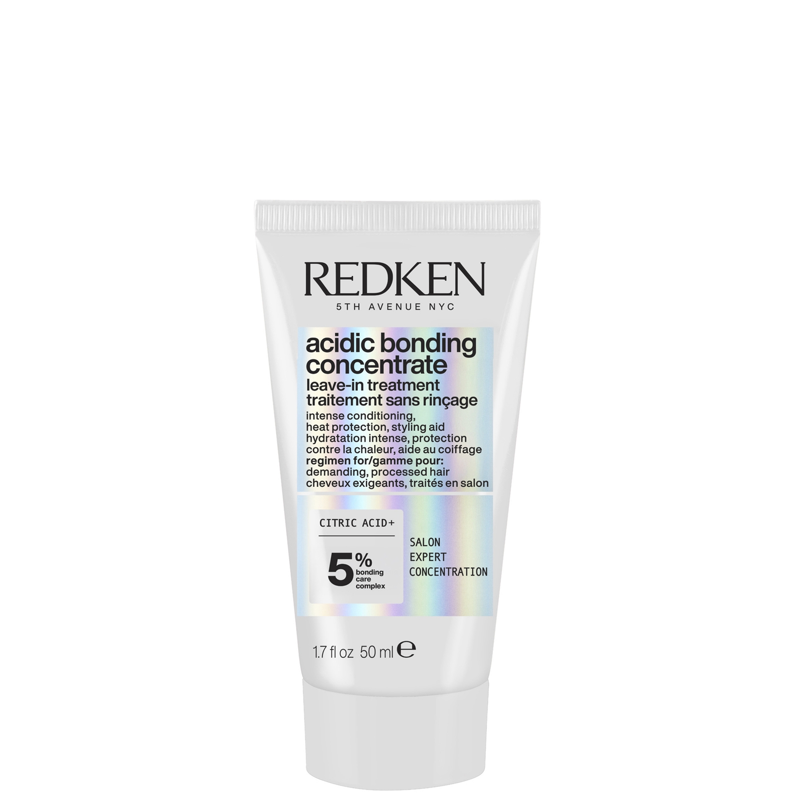 Redken Acidic Bonding Concentrate Leave In Treatment, Bond Repair For Damaged Hair With Heat Protection 50m