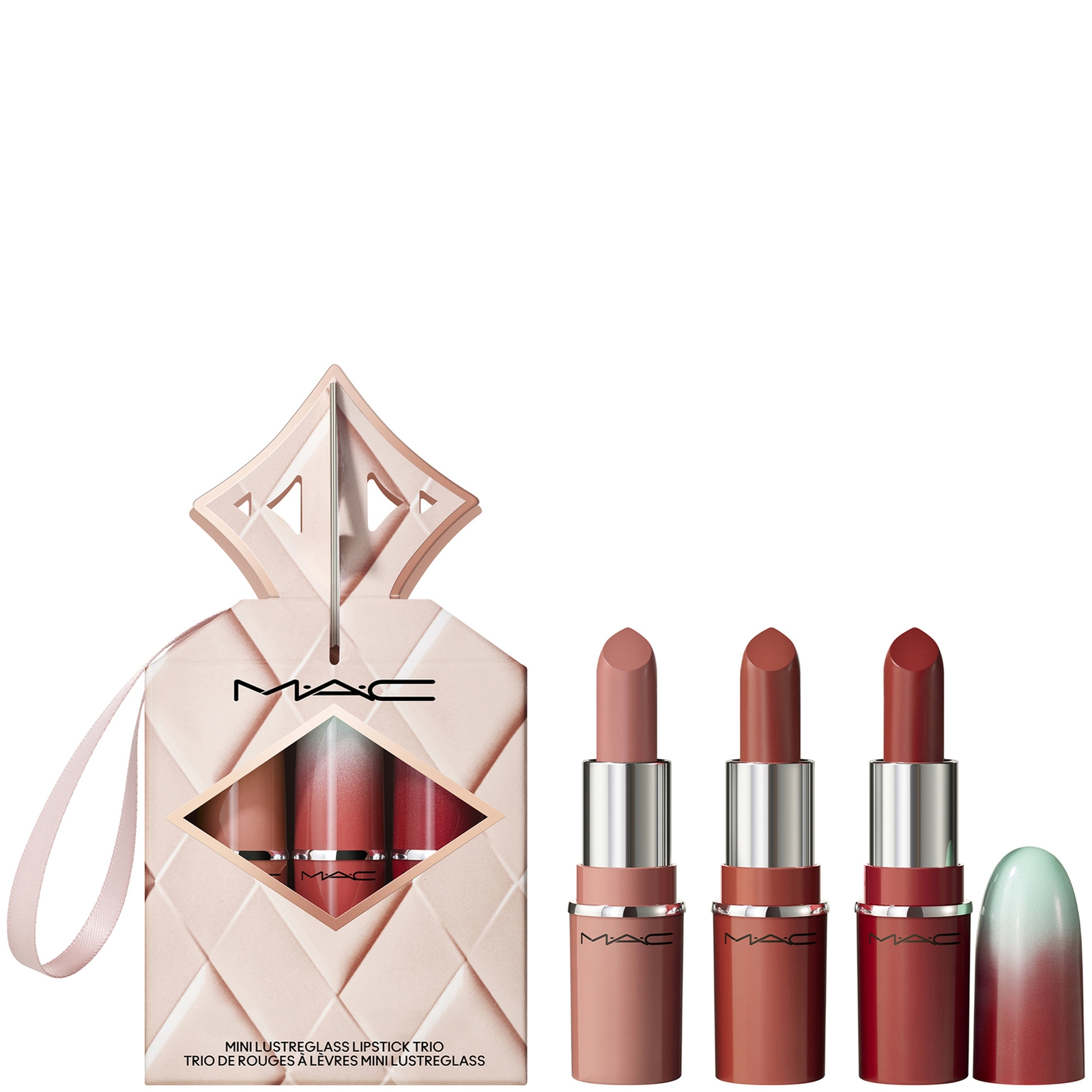 Mac Wildest Gleams Mini Lustreglass Lip Trio Classics (worth £48)