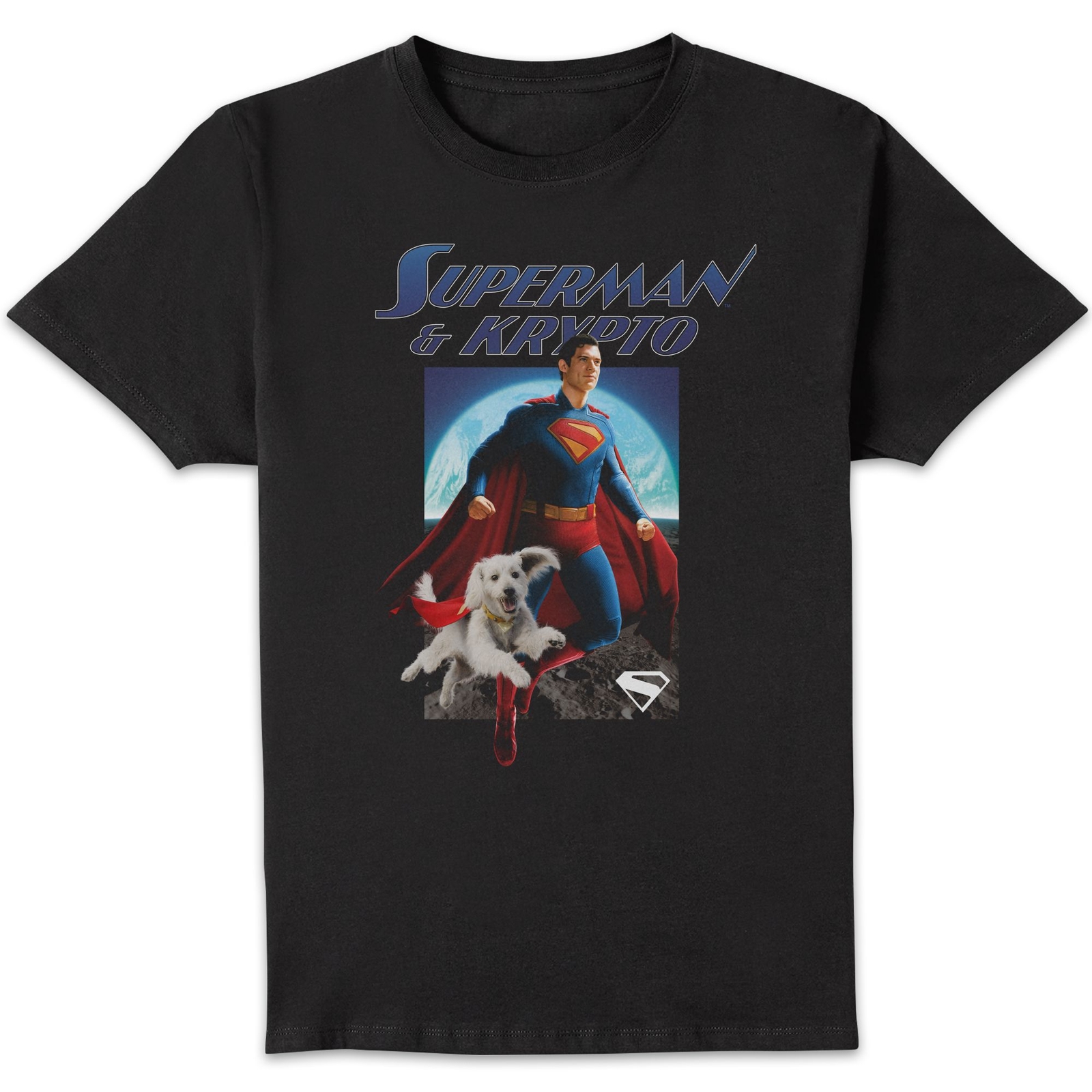 DC Comics Superman And Krypto Unisex T-Shirt - Black - XXL