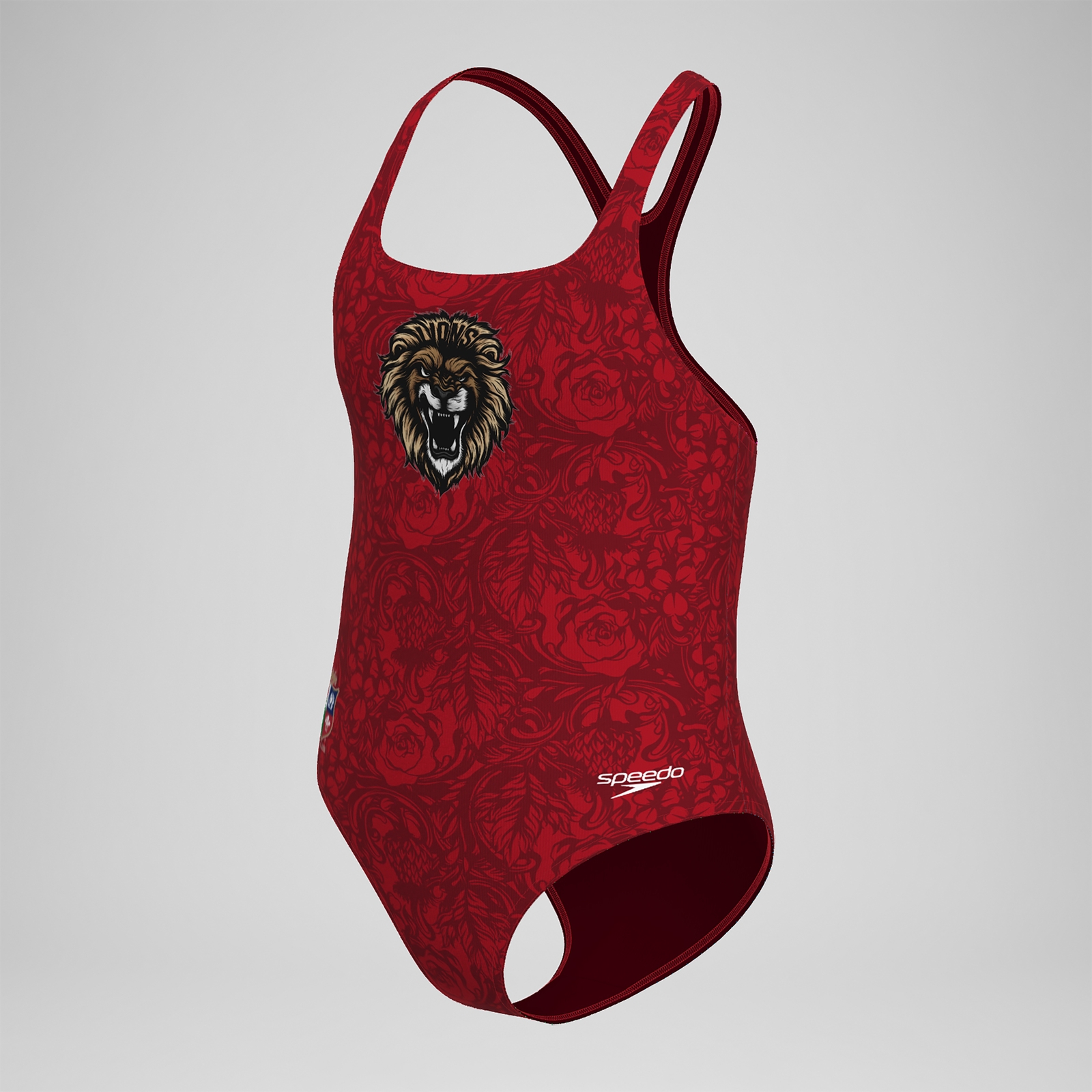 Girls British & Irish Lions Splashback Swimsuit Red - 13-14