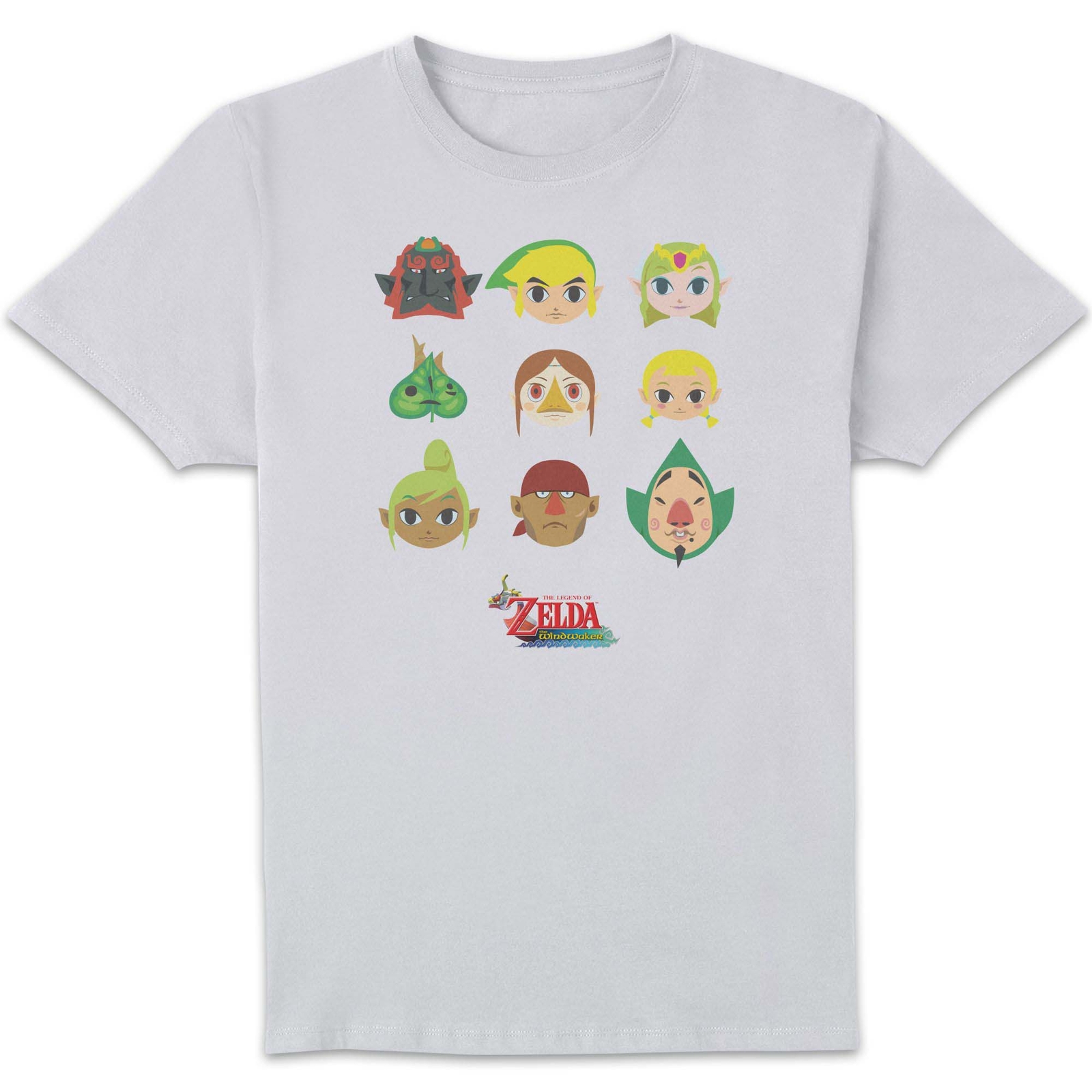 The Legend of Zelda Wind Waker Faces Unisex T-Shirt - White - L