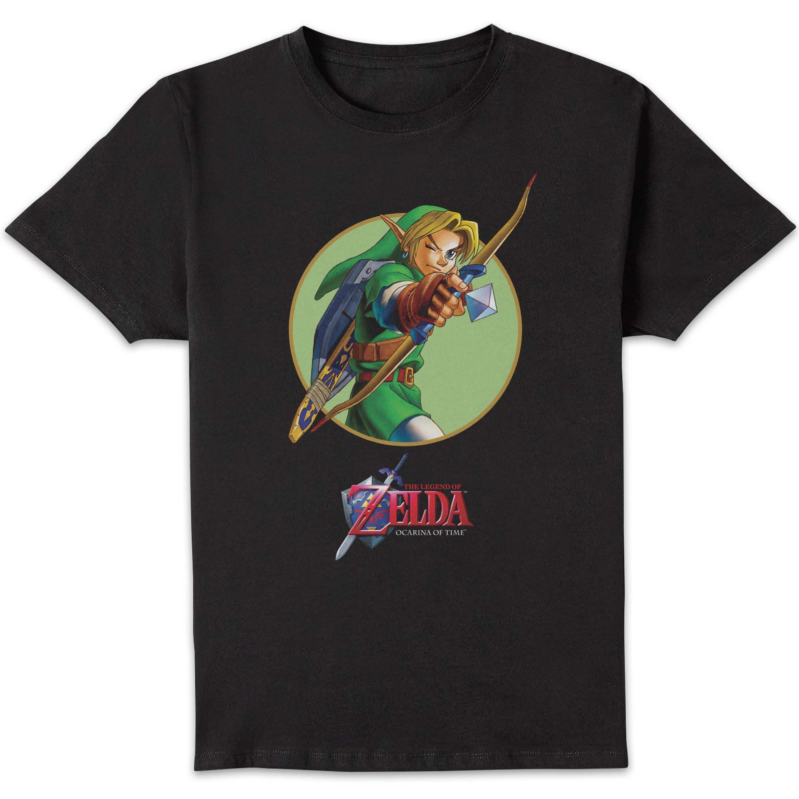 The Legend of Zelda Ocarina Circle Unisex T-Shirt - Black - 4XL