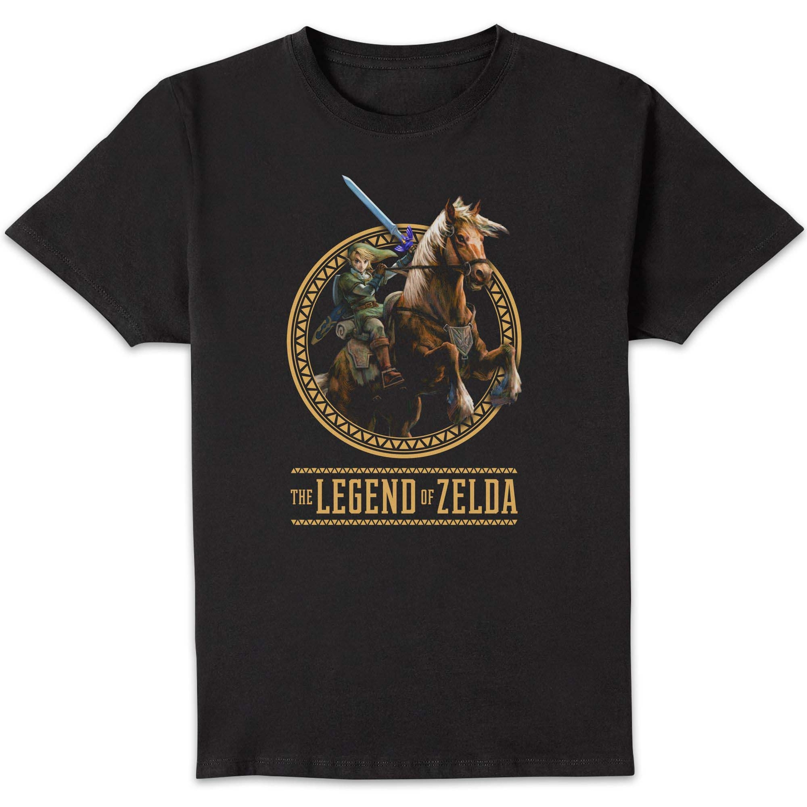 The Legend of Zelda Epona Triangle Unisex T-Shirt - Black - XXL