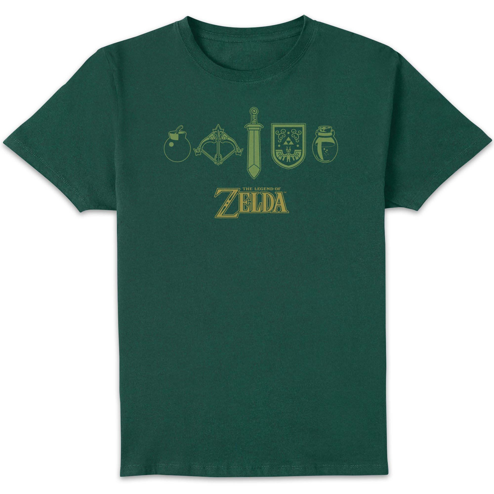 The Legend of Zelda Zelda Icons Unisex T-Shirt - Green - XXL