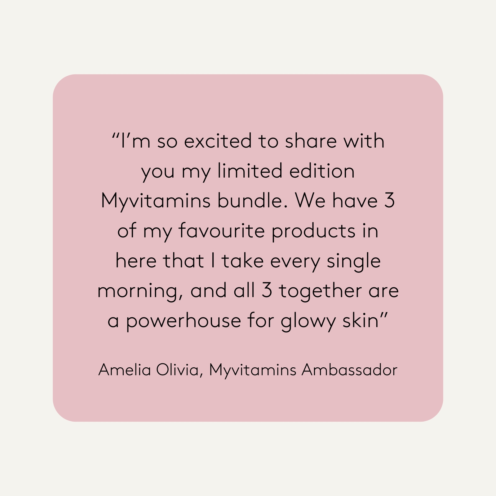 myvitamins UK MyProtein As Loved By Amelia Olivia: Limited Edition Box