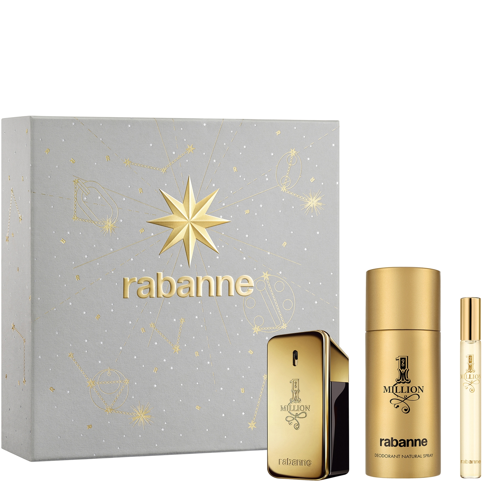 Rabanne 1 Million Eau de Toilette 50ml + Deodorant 150ml + Eau de Toilette 10ml