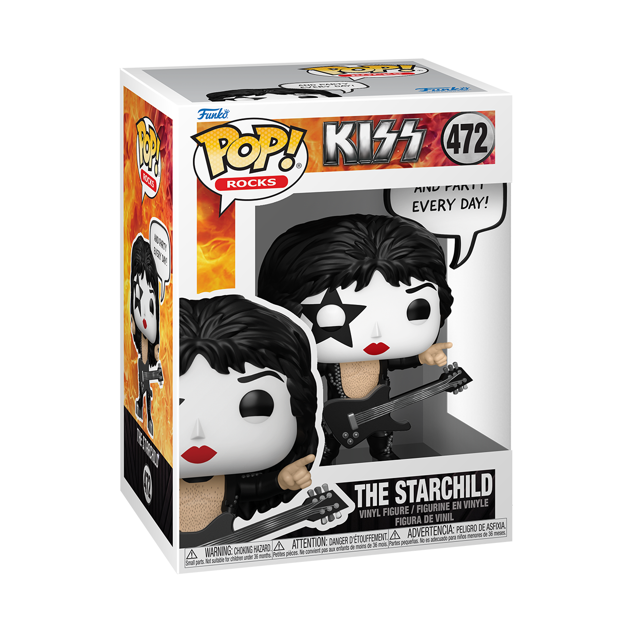 KISS The Starchild And Party Every Day Funko Pop Vinyl Sayings