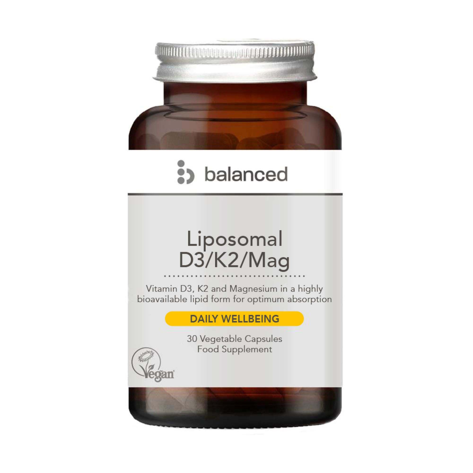 Myprotein UK Balanced Liposomal D3/K2/Mag 30 Veggie Caps - Reusable Bottle