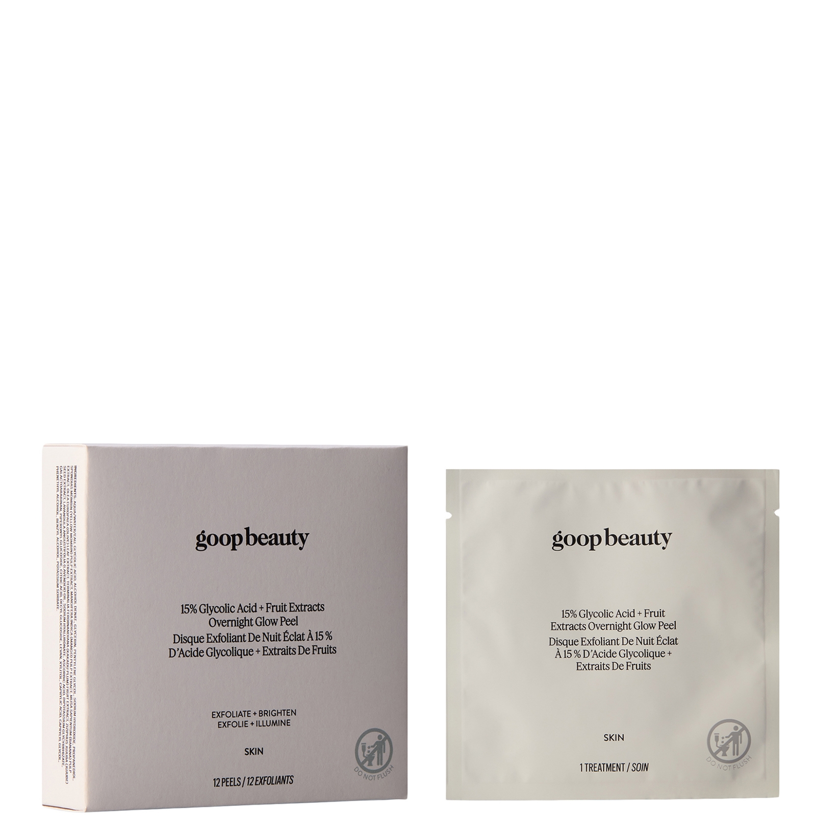Goop Beauty 15% Glycolic Acid Overnight Glow Peel (12 Count)