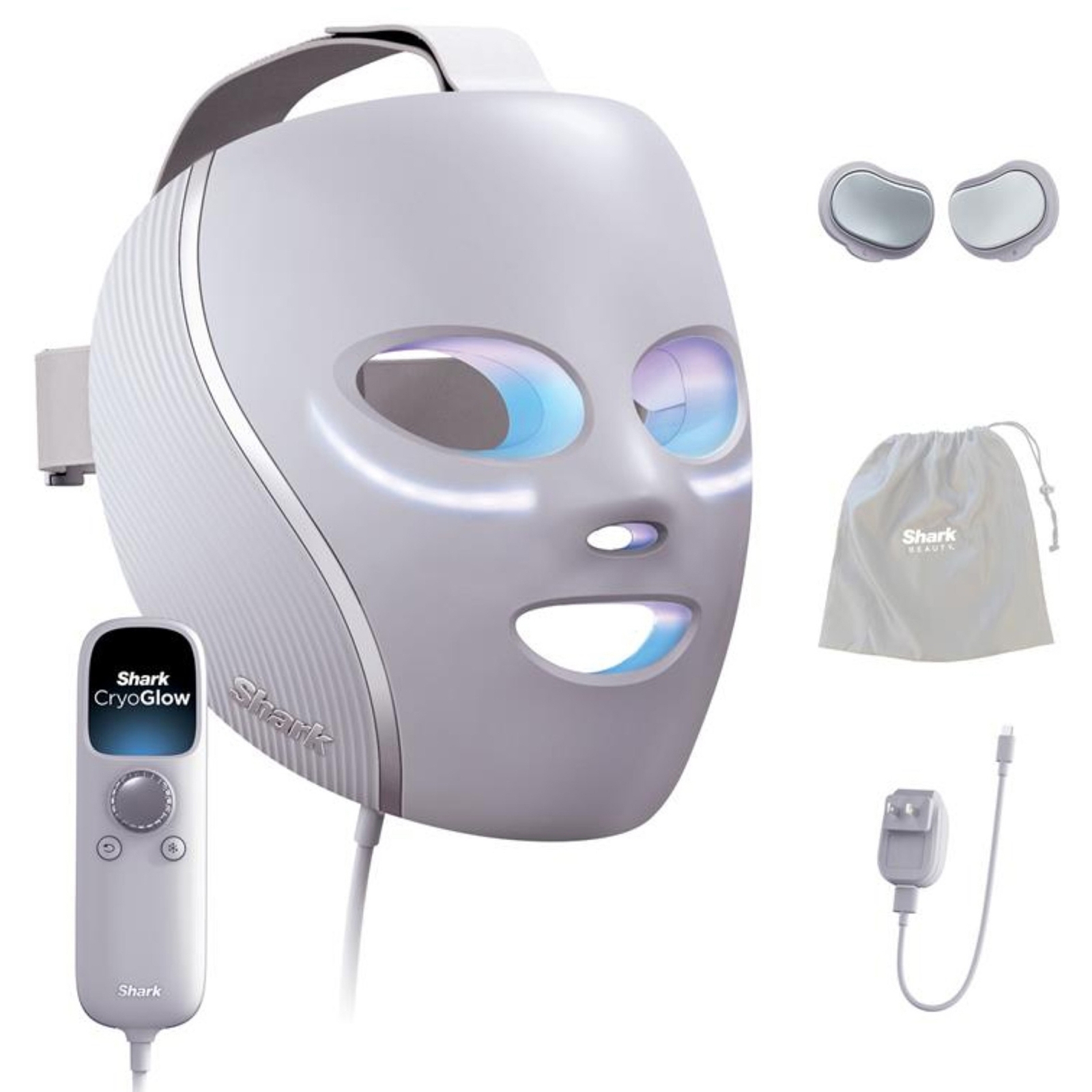 Shark Beauty Cryoglow Under - Eye Cooling + Led Anti-aging & Skin Clearing Face Mask