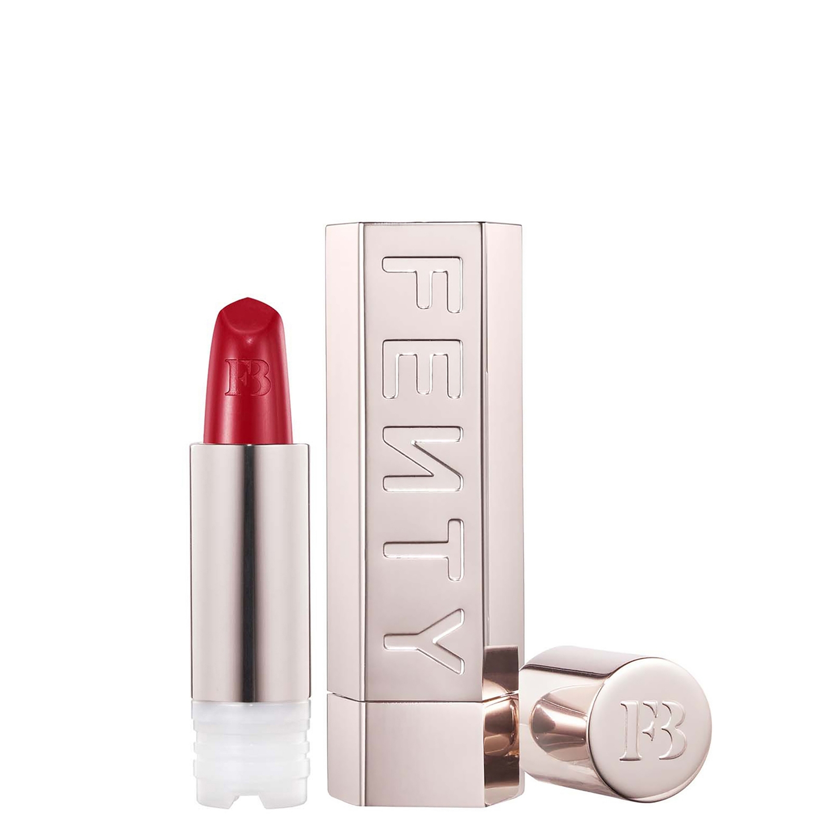 Fenty Beauty Fenty Icon Refillable Lipstick & Metallic Nude Case Bundle - Kissin' Kutie