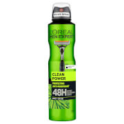 Anti-transpirant Men Expert Clean Power 48H de L'Oréal Paris (250 ml)