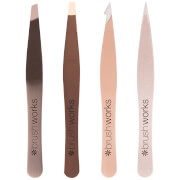 Kit de pinces à épiler HD combination tweezer set brushworks - Or