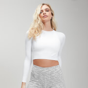 Crop top sans couture MP Shape pour femmes – Blanc - M