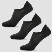 MP Women's Essentials Ankle Socks - Black (3 Pack) - UK 3-6