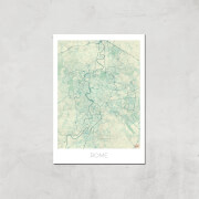 Affiche Carte de Rome (Couleur) - A3 - Print Only