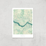 Affiche Carte de Seoul (Couleur) - A3 - Print Only