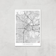 Affiche Carte de Los Angeles (Noir et Blanc) - A3 - Print Only