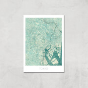 Affiche Carte de Tokyo (Couleur) - A4 - Print Only