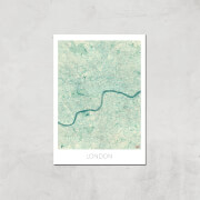 Affiche Carte de Londres (Couleur) - A4 - Print Only
