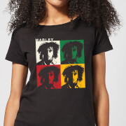 Image of Bob Marley Faces Women's T-Shirt - Black - S - Black