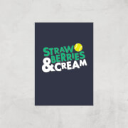 Strawberries And Cream Art Print - A4 - Print Only Strawberries And Cream Art Print - A4 - Print Only
