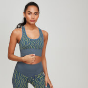 Brassière De Sport Mp Zèbre Seamless Pour Femme - Ardoise / Stargazer - XS