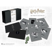 Image of Harry Potter Dark Arts Pin Badge and Art Cards Set