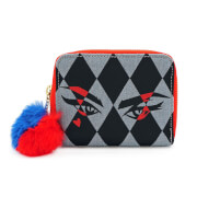 Loungefly DC Comics Birds of Prey Harley Quinn Eyes Zip Around Wallet