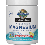 Magnesio in polvere da alimenti naturali - Limone e lampone - 198.4g