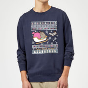Pusheen Core Pusheen Through The Snow Christmas Sweatshirt - Navy - S - Navy