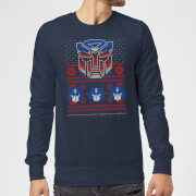 Image of Autobots Classic Ugly Knit Christmas Sweater - Navy - S - Navy