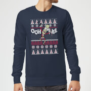 Image of Rick and Morty Ooh Wee Christmas Sweater - Navy - S - Navy