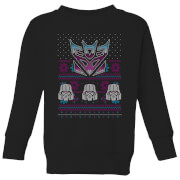 Image of Decepticons Classic Ugly Knit Kids' Christmas Sweater - Black - 3-4 Years - Black