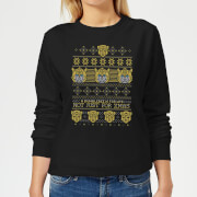 Image of Bumblebee Classic Ugly Knit Women's Christmas Sweater - Black - XS - Black
