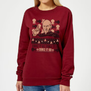 Image of Star Trek: The Next Generation Make It So Women's Christmas Sweater - Burgundy - XS - Burgundy