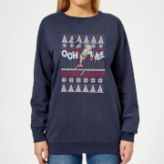 Image of Rick and Morty Ooh Wee Women's Christmas Sweater - Navy - XS - Navy