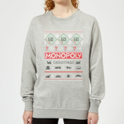 Image of Monopoly Women's Christmas Sweater - Grey - XS - Grey