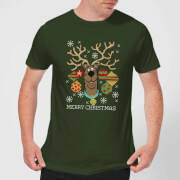 Image of Scooby Doo Men's Christmas T-Shirt - Forest Green - S - Forest Green