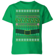 Image of Elf Kids' Christmas T-Shirt - Kelly Green - 3-4 Years - Kelly Green