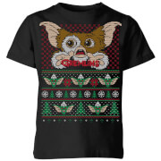 Image of Gremlins Ugly Knit Kids' Christmas T-Shirt - Black - 3-4 Years - Black