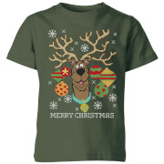 Image of Scooby Doo Kids' Christmas T-Shirt - Forest Green - 3-4 Years - Forest Green