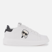 Image of Karl Lagerfeld Men's Kapri Karl Ikonic 3D Lace Leather Trainers - White - UK 7