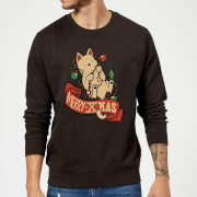 Image of Tobias Fonseca Merry Xmas Cat Sweatshirt - Black - 5XL - Black