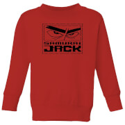 Image of Samurai Jack Stylised Logo Kids' Sweatshirt - Red - 3-4 Years - Red