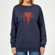 Image of Samurai Jack Aku Kanji Women's Sweatshirt - Navy - XS - Navy