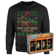 Jurassic Park Limited Edition Lego Minifigures and Christmas Jumper Bundle - Kids' - 3-4 Years - Noir