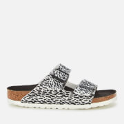 Image of Birkenstock Women's Arizona Leopard Print Double Strap Sandals - Black/White - EU /UK .